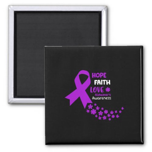 Awareness Tee Hope Faith Love Heimers Awarenes  Magnet