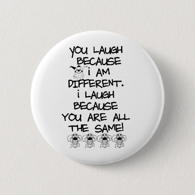 Awareness tee I am different Button (Front)