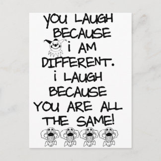 Awareness tee I am different Postcard