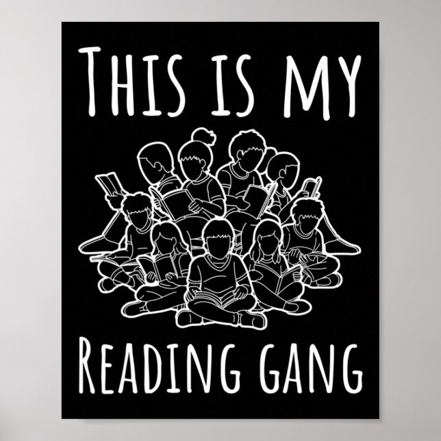 Awareness - This Is My Reading Gang Funny Dyslexia Poster (Front)