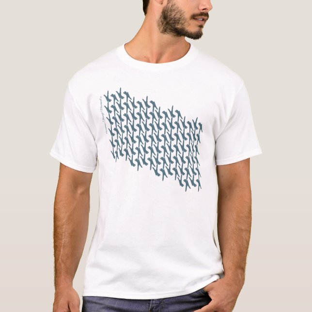 Awareness Through Movement® Standing on Repeat Him T-Shirt (Front)