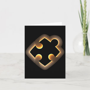 Awareness Total Solar Eclipse 2024 Puzzle Piece Card