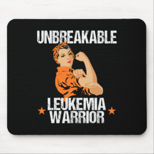 Awareness Unbreakable Warrior Orange Ribbon Mouse Pad