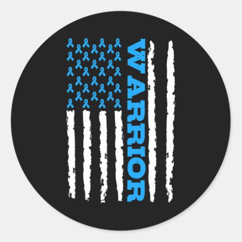 Awareness Usa American Flag  Classic Round Sticker