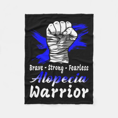 Awareness Warrior Blue Ribbon Fight  Fleece Blanket