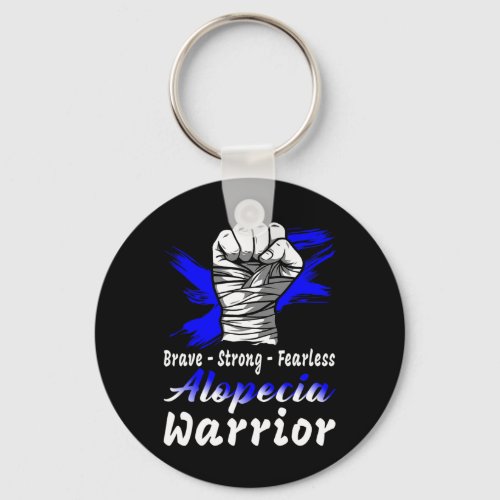 Awareness Warrior Blue Ribbon Fight  Keychain