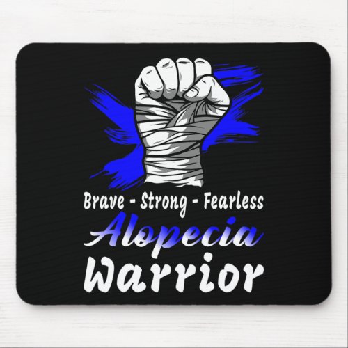 Awareness Warrior Blue Ribbon Fight  Mouse Pad