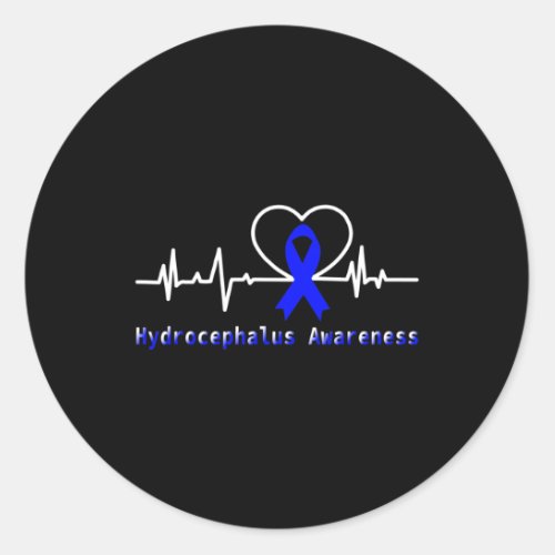 Awareness Warrior Heartbeat Support  Classic Round Sticker