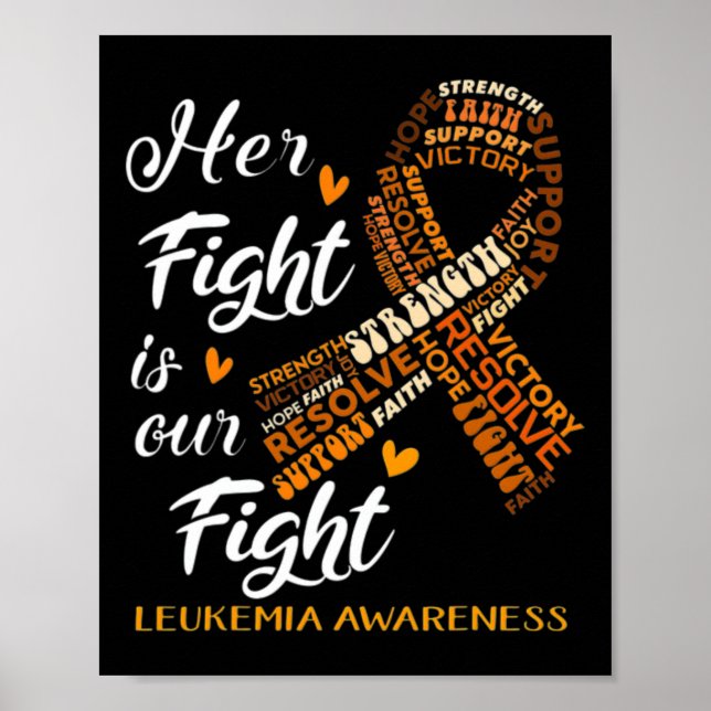 Awareness Warrior Her Fight Is Our Fight Orange  Poster (Front)