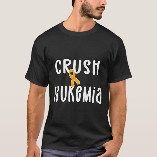 Awareness Warrior Orange Ribbon Crush Cancer  T_Shirt