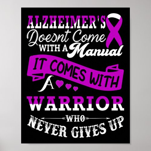 Awareness Warrior Support Heimer Fighter  Poster