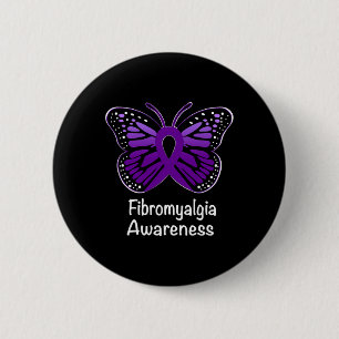 Awareness Warrior Support Purple Ribbon 2 Button