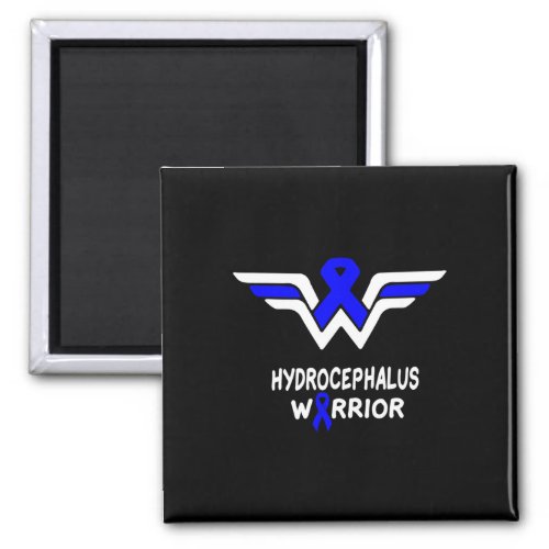 Awareness Warrior Support Survivor Blue Ribbon 1  Magnet