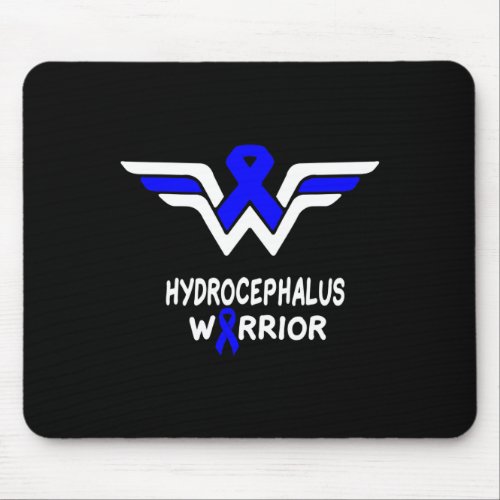 Awareness Warrior Support Survivor Blue Ribbon 1  Mouse Pad