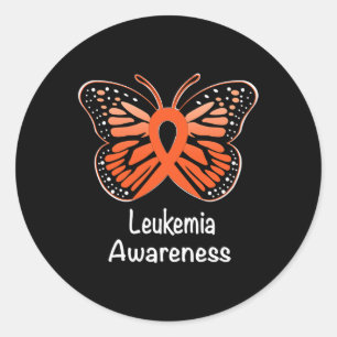 Awareness Warrior Support Survivor Orange Ribbon 1 Classic Round Sticker