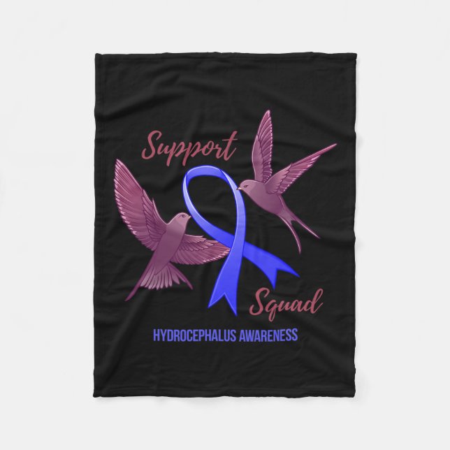 Awareness Warrior Survivor Support Squad  Fleece Blanket (Front)