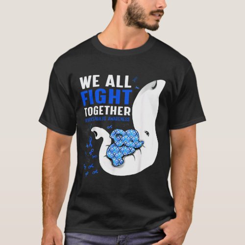 Awareness We All Fight Together Elephant  T_Shirt