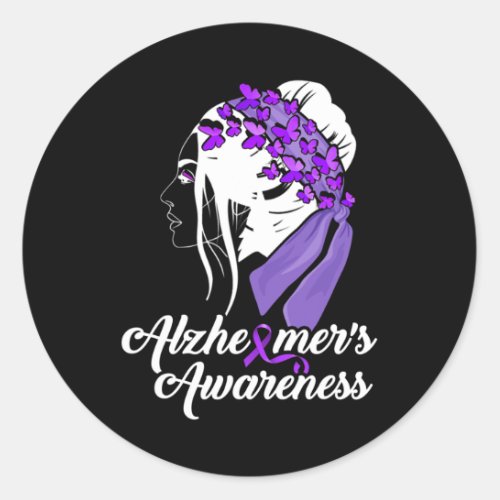 Awareness Women Butterfly  Classic Round Sticker
