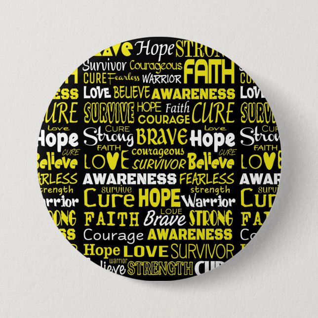 Awareness Words...Endometriosis Button (Front)
