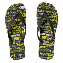 Awareness Words...Endometriosis Flip Flops