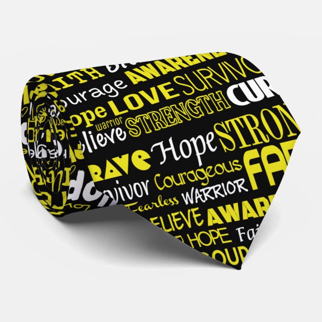 Awareness Words...Endometriosis Neck Tie (Rolled)
