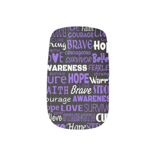 Awareness WordsPurple Minx Nail Art