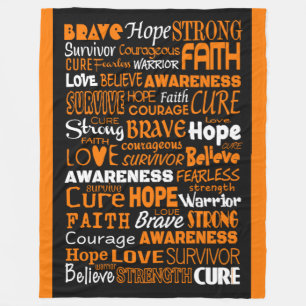 Awareness Words...RSD/CRPS Fleece Blanket