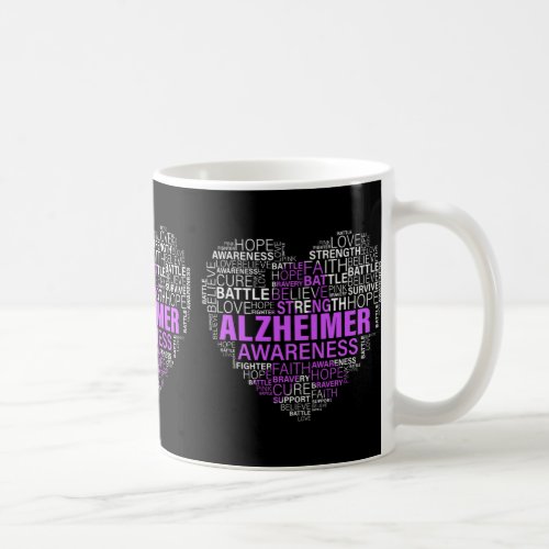 Awareness Words Support Proud Heimer Warrior  Coffee Mug