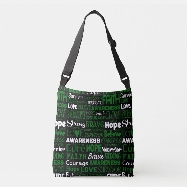 Awareness Words...TBI Crossbody Bag (Front)