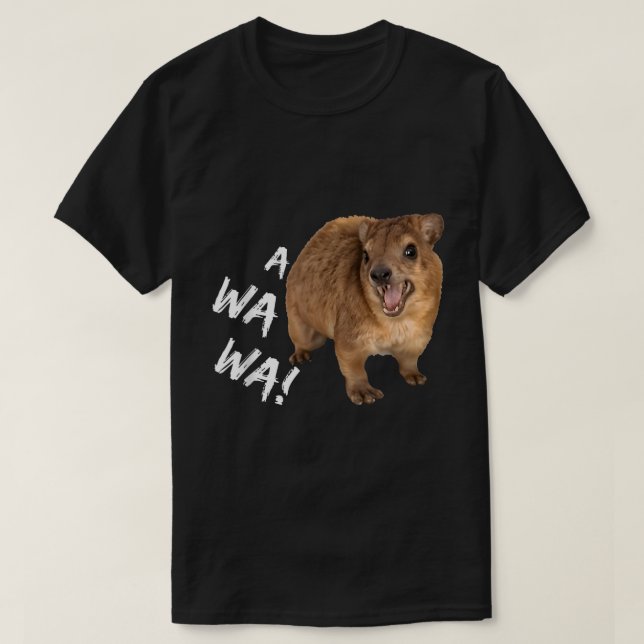 Awawa! Angry Screaming Hyrax Meme T-Shirt (Design Front)