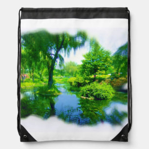 Away from the City Drawstring Bag