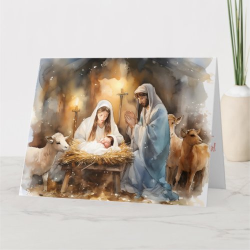 Away In A Manger Christmas  Card