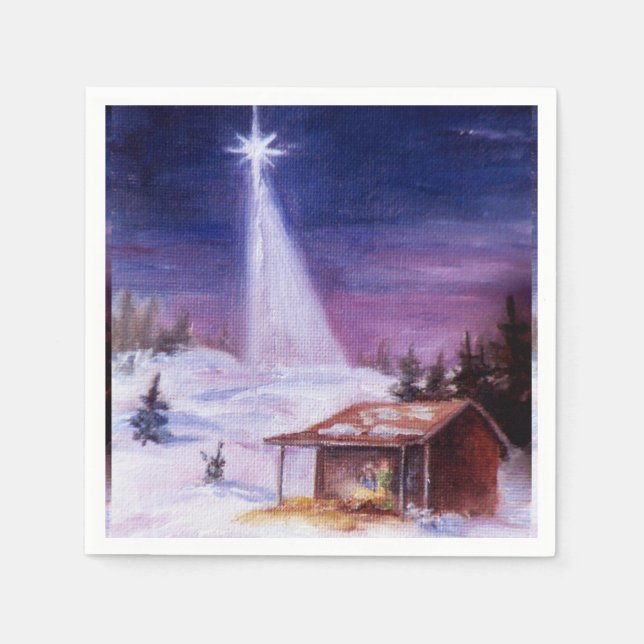 Away in a Manger Paper Napkins (Front)