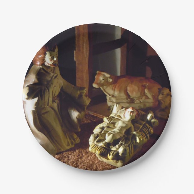 AWAY IN A MANGER PAPER PLATES (Front)