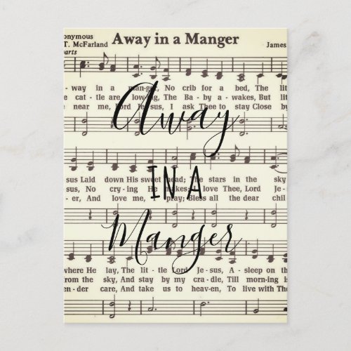 Away in a Manger Postcard