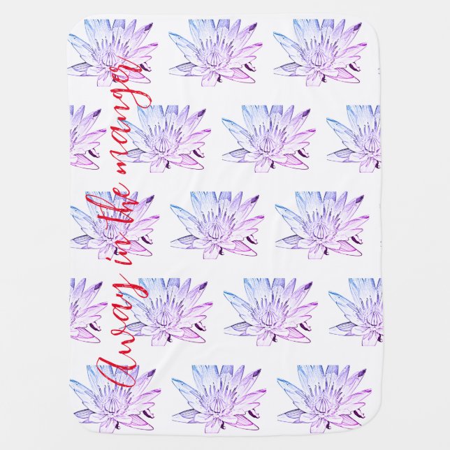 Away in the manger baby blanket (Front)