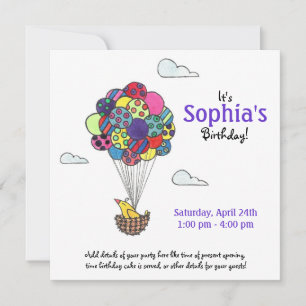 Away We Go, Birthday Party Invitation