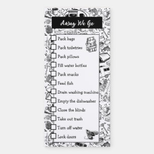 Away We Go To do list Magnetic Notepad