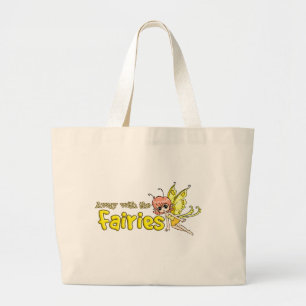 Away with the fairies large tote bag