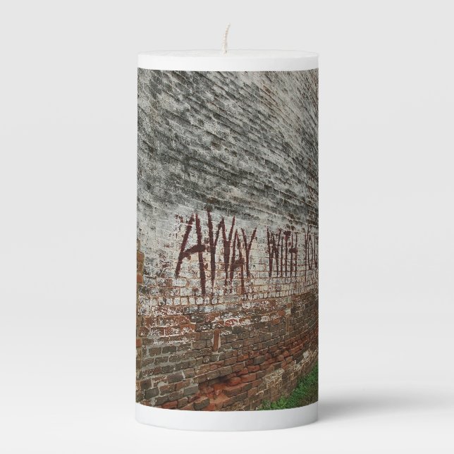 Away with You Pillar Candle (Front)