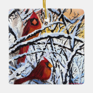 AWCC Alaskan Frozen Cardinals Holiday Ornament