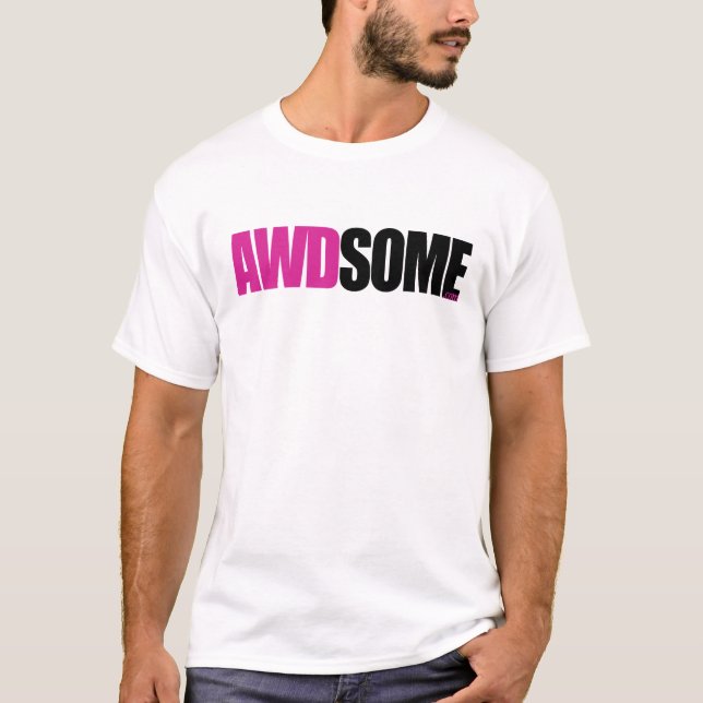 awdsome pink logo1 T-Shirt (Front)