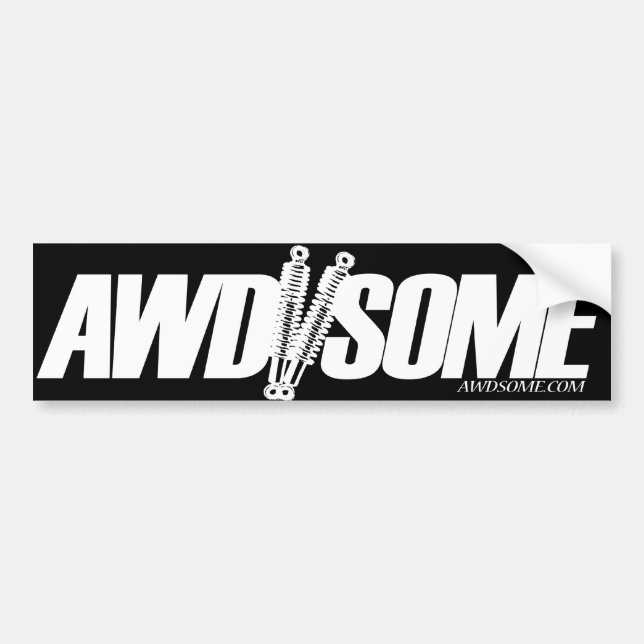 awdsome stickers white/black logo 3 (Front)