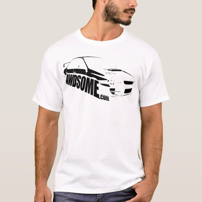 awdsome white logo5 T-Shirt (Front)