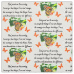 AWE INSPIRING BUTTERFLY SERENITY PRAYER PHOTO FABRIC