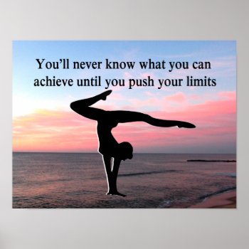 Awe Inspiring Gymnast Poster by MySportsStar at Zazzle