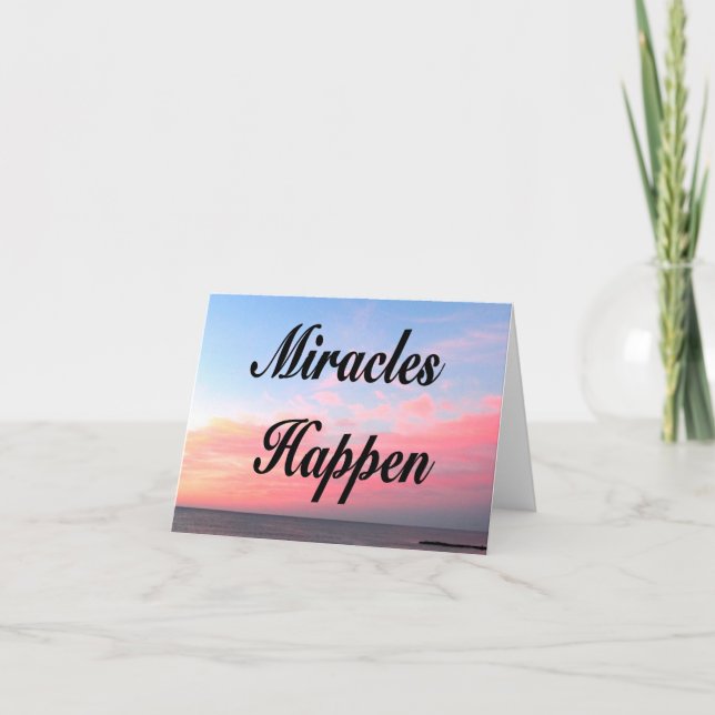AWE INSPIRING MIRACLES HAPPEN SUNRISE PHOTO CARD (Front)