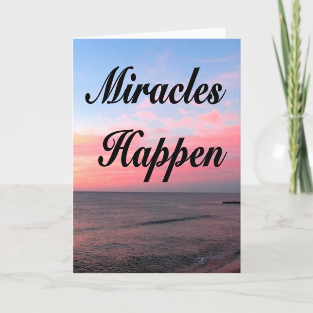 AWE INSPIRING MIRACLES HAPPEN SUNRISE PHOTO CARD (Front)