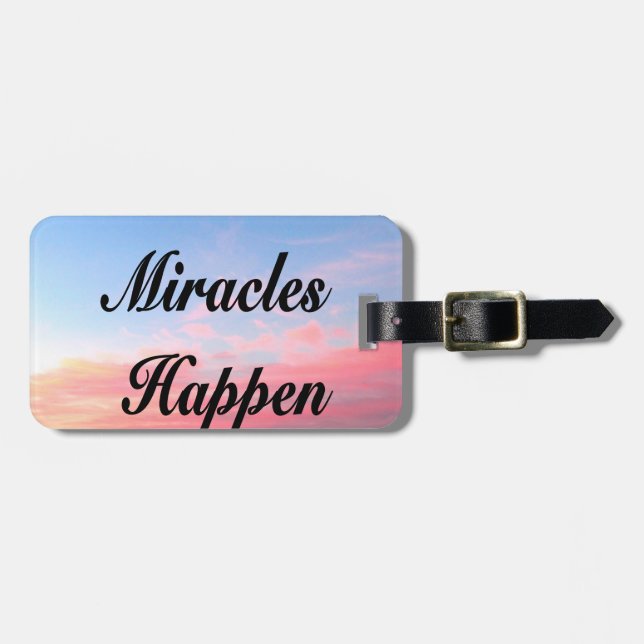 AWE INSPIRING MIRACLES HAPPEN SUNRISE PHOTO LUGGAGE TAG (Front Horizontal)