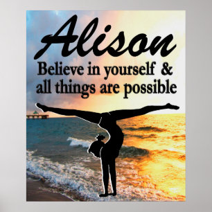 AWE INSPIRING PERSONALIZED GYMNASTICS POSTER